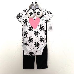 Baby Girl 3-6 Month Outfit with Shoes